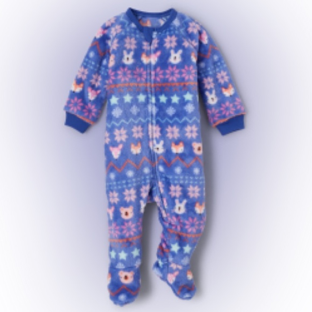 Blue Patterned Kids One Piece